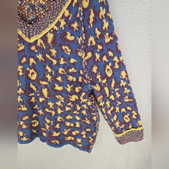 Free People Womens Oversized Sweater Sz S Little Animal Chunky Knit Ling Sleeves - Picture 8 of 14